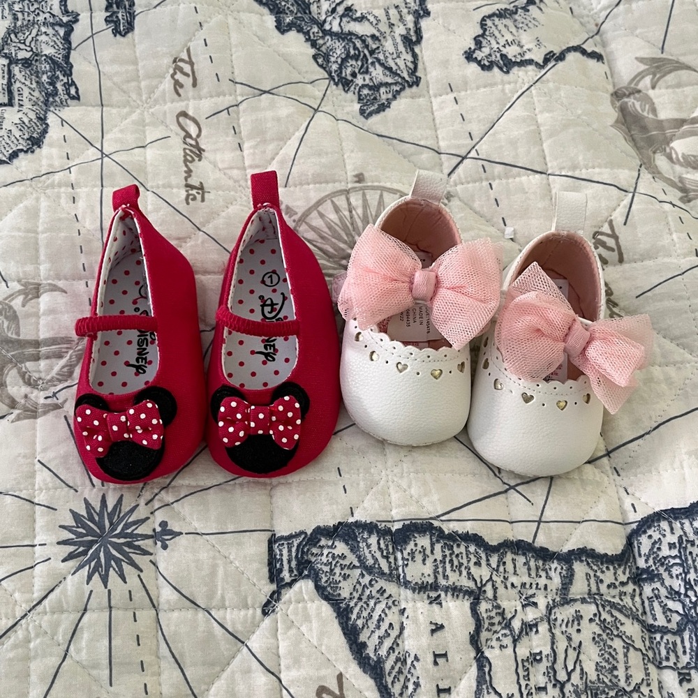 Disney Baby Shoes Set - Red and White